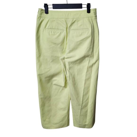 Talbots Wide Leg Pants Citrus Honey Sailor Trousers Gold Buttons Career‎ Size 4 - Picture 6 of 10